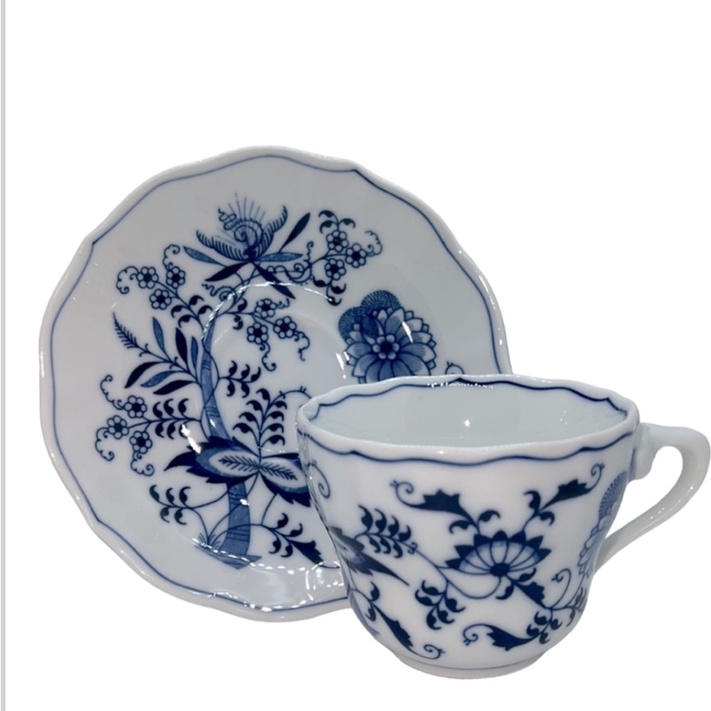 BLUE DANUBE TEACUP AND SAUCER VINTAGE RETIRED PATTERN
